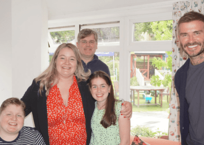 David Beckham visits Helen & Douglas House