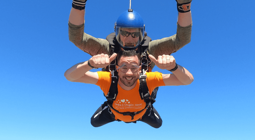 Craig's skydive Two men skydiving