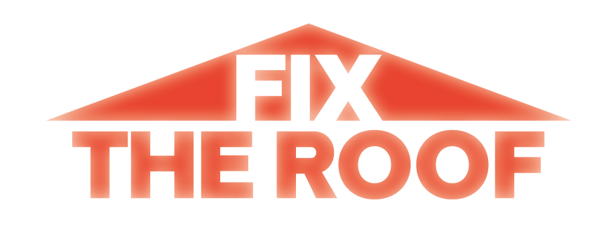 HDH fix the roof stamp Fix The Roof Logo
